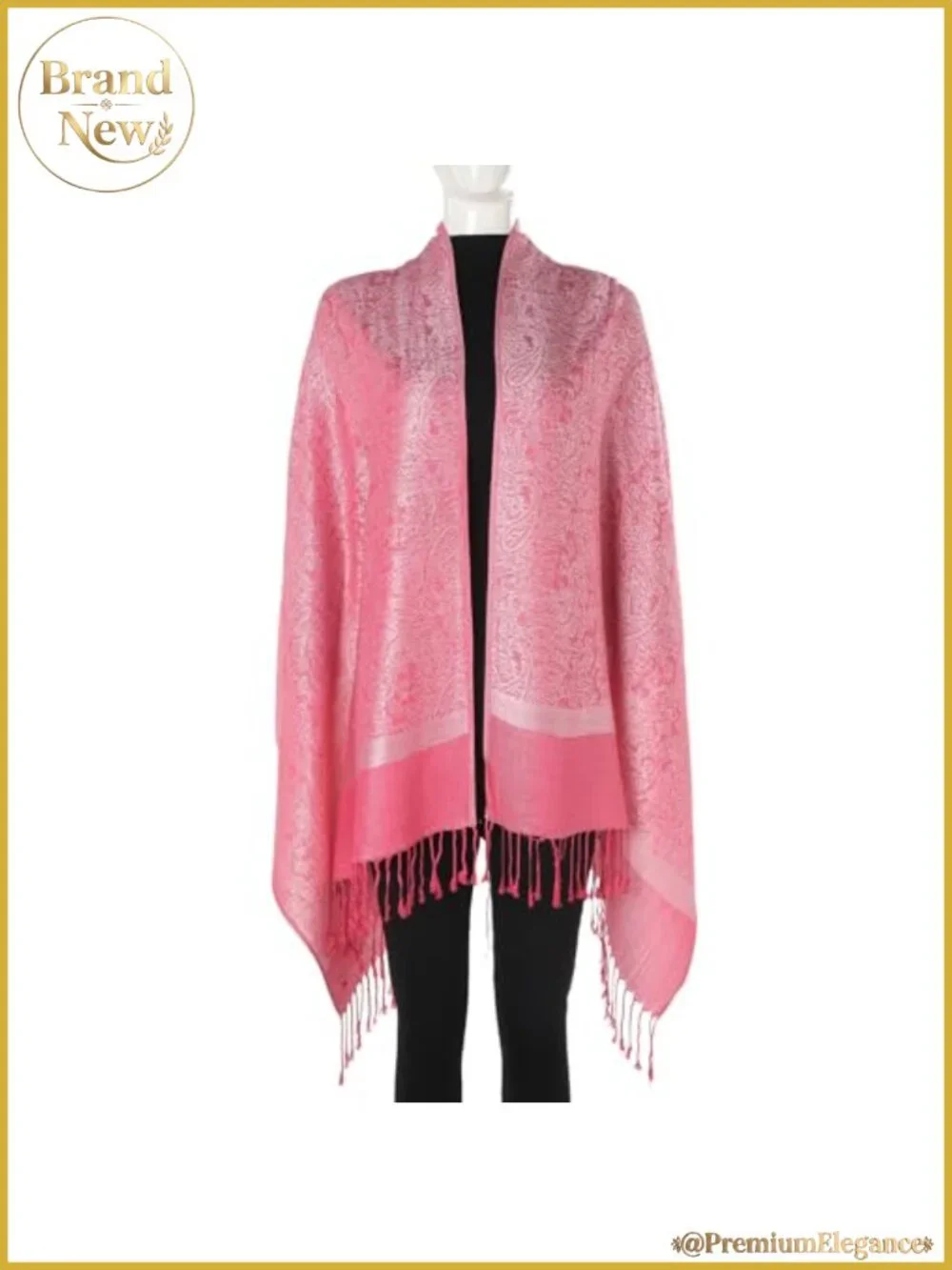 Viscose Acrylic Pashmina Feel Reversible Paisley Scarf Shawl Wrap